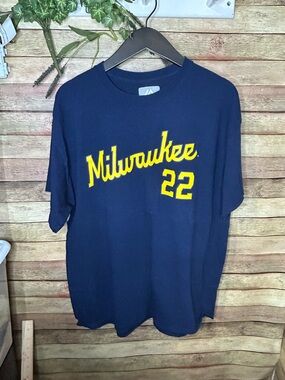 Milwaukee Brewers Christian Yelich T-Shirt Jersey Men’s Size XL
